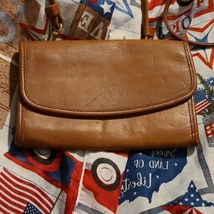 Vintage coach leather wallet on a string